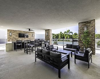 Outdoor entertainment area w/ kitchen