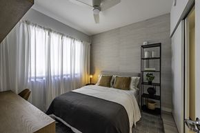 Goulds apartment for rent - Apartments In Old Cutler Bay, FL - Solina Old Cutler - Spacious Bedroom With A Ceiling Fan, Vinyl Wood Inspired Floors, And Windows For Natural Light