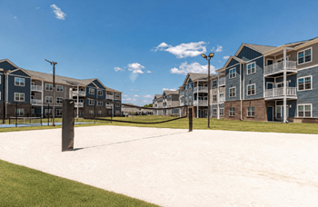 Sand volleyball court