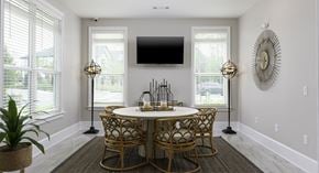Titusville apartment for rent - A dining room with a round table and chairs.