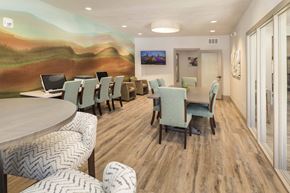 Colorado Springs apartment for rent - A conference room with a large table and chairs.