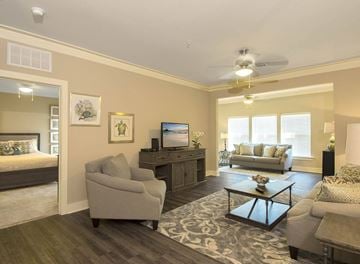 Gulf Breeze apartment for rent - a living room with a couch and a table