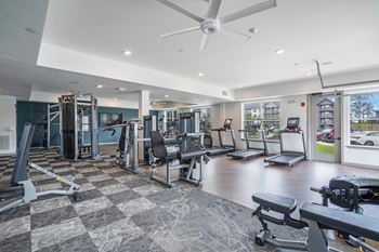 State-of-the-art fitness center w/ outdoor turf area