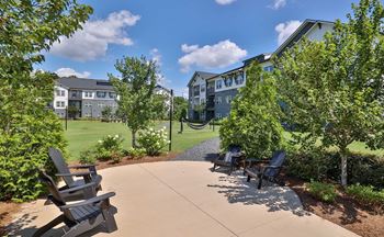 Lushly landscaped courtyards and green spaces