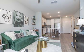 Vinyl plank flooring in kitchen, bathroom and living areas