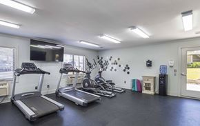 Columbia apartment for rent - A spacious room with treadmills and elliptical machines.