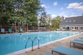 Sparkling outdoor swimming pool