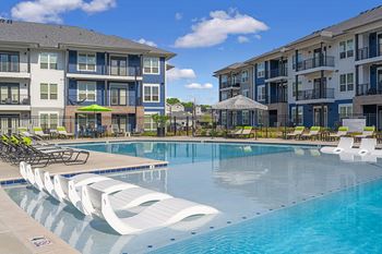 Saltwater pool with sundeck