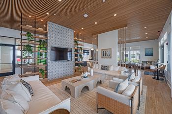 Club room with lounge area and billiards
