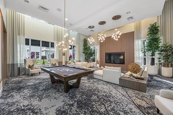 Private resident lounge with billards