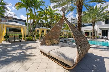 Cabanas & outdoor kitchen with bbq grills