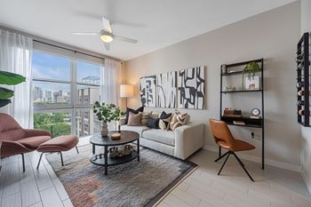 Stylishly-appointed studio, one-, two-, and three-bedroom apartment homes with select penthouse and townhome layouts