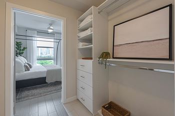 Spacious walk-in closets*