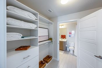Spacious walk-in closets*