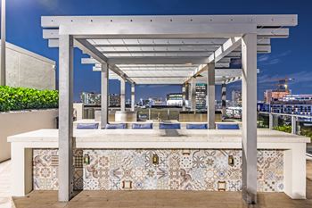 Outdoor grilling area