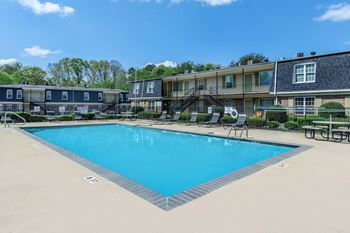 Saltwater pool with sun deck
