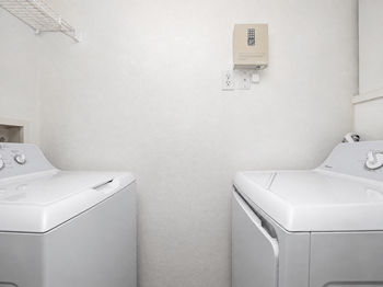 Full-size washer and dryer in home