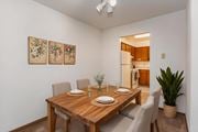 Kalamazoo apartment for rent - A dining room with a wooden table and chairs at Winchell Way Apartment , Kalamazoo, 49008