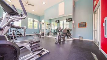 Fitness center with modern equipment