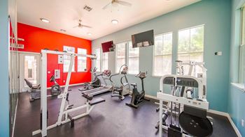 Fitness center with modern equipment
