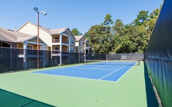 Lighted tennis court