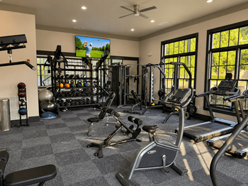Free weight area in fitness center