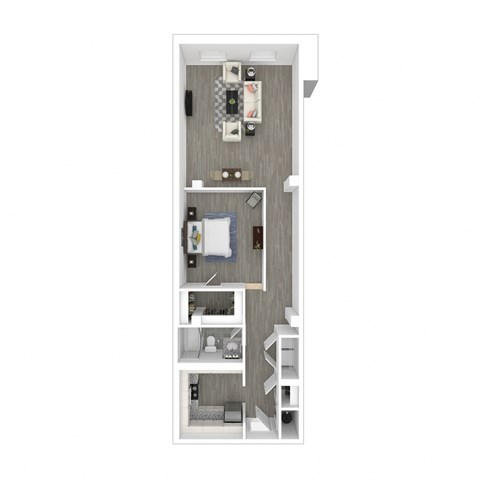Floor plan for studio, 1 bath, 948 sqft