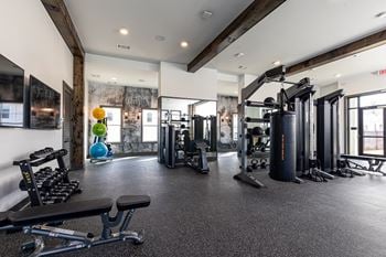 Fitness center with cardio and free weights