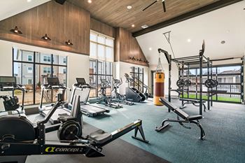 State of the art fitness center with weight and cardio training