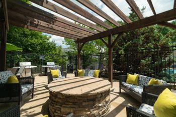 Relaxing outdoor lounge area