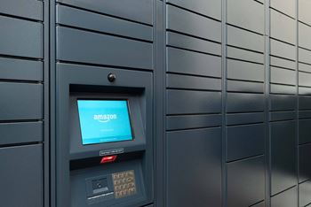 Indoor mail room with amazon hub