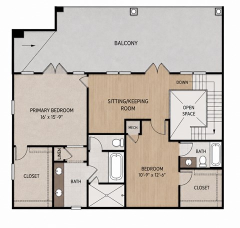 Floor plan for 3 beds, 3.5 baths, 3976 sqft