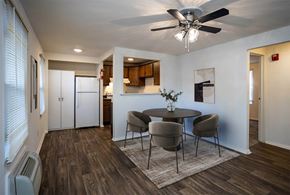 Knoxville apartment for rent - A dining room with a table and chairs.