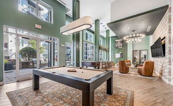 Game room with pool table