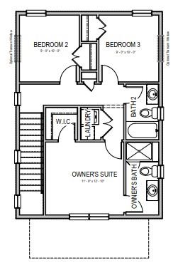 South Burlington apartment for rent - A floor plan of a home with two bedrooms, a workspace, and an owners suite.
