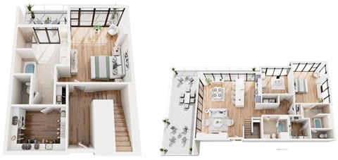 Floor plan for 2 beds, 2 baths, 2043 sqft