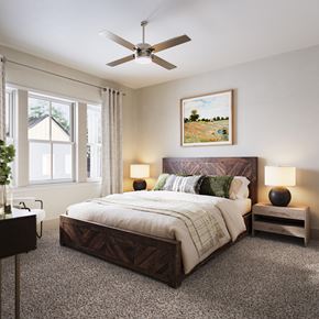 Gulf Shores townhouse for rent - Bedroom With Ceiling Fan at Allier Gulf Shores, Gulf Shores