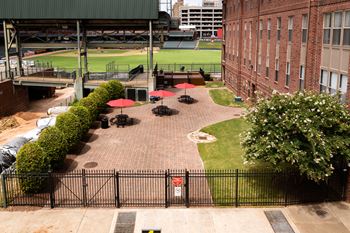 Aerial view of field house
