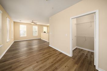 Living room with wooden floor