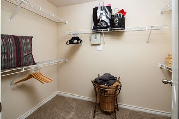 Large closet with shelves