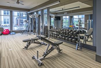 Gym with weights