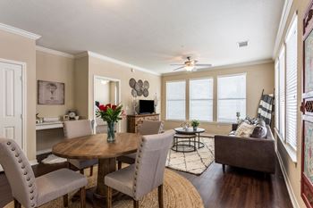 Living room with windows