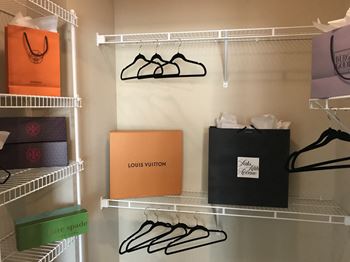Closet with hangers