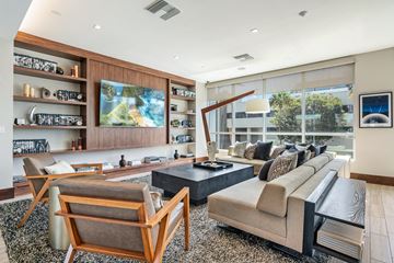 Culver City apartment for rent - a living room with a couch and a coffee table