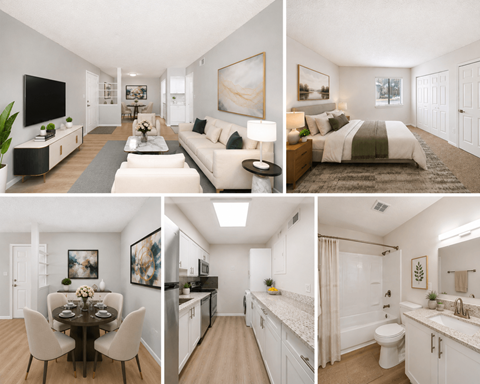 Floor plan for 1 bed, 1 bath, 702 sqft
