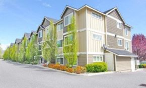 Wenatchee apartment for rent - an apartment building with a street in front of it