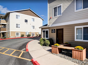 East Wenatchee apartment for rent - a building with a sidewalk and a street in front of it