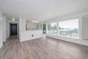 Federal Way apartment for rent - Kitchen over looking water views at Blue Ridge Apartments 28606 Pacific Highway, Federal Way, WA  98003.