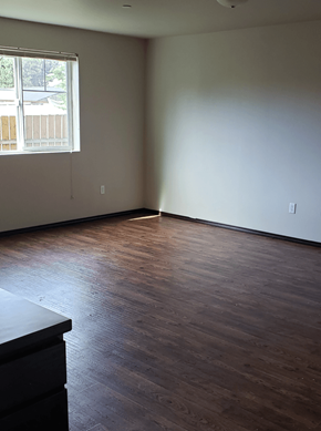 Sedro Woolley apartment for rent - an empty living room with wood floors and a window