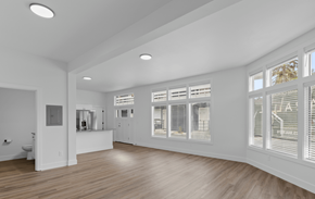 Anacortes apartment for rent - a living room with white walls and a large window
